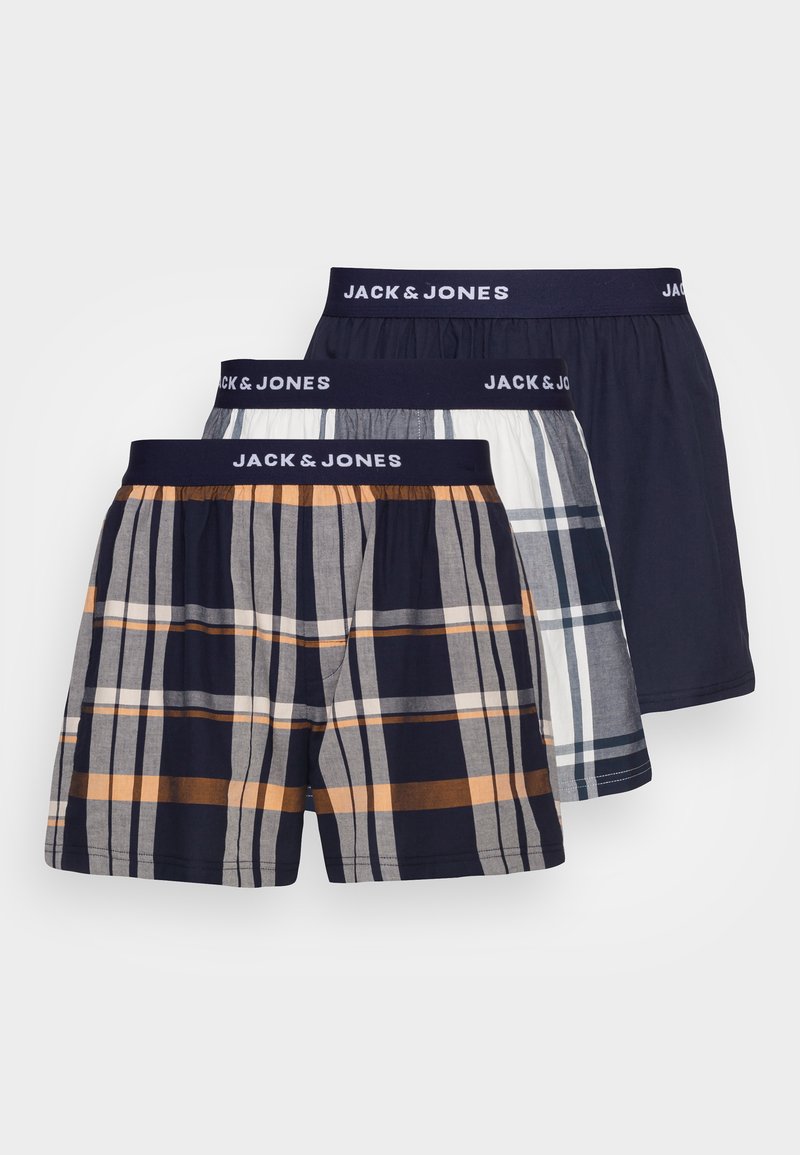 Jack & Jones JACSTEVE SOLID TRUNKS 3 PACK - Alsónadrágok - oceanview/sky captain/castlerock/kék Jack & Jones JACSTEVE SOLID TRUNKS 3 PACK - Alsónadrágok - oceanview/sky captain/castlerock/kék
