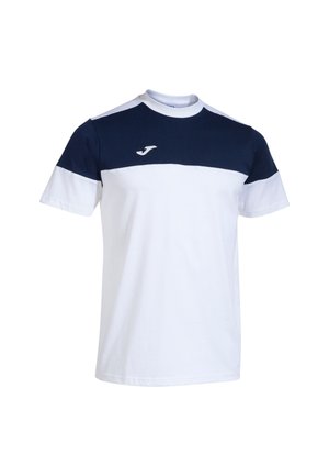 CREW - T-shirt print - blanc bleu