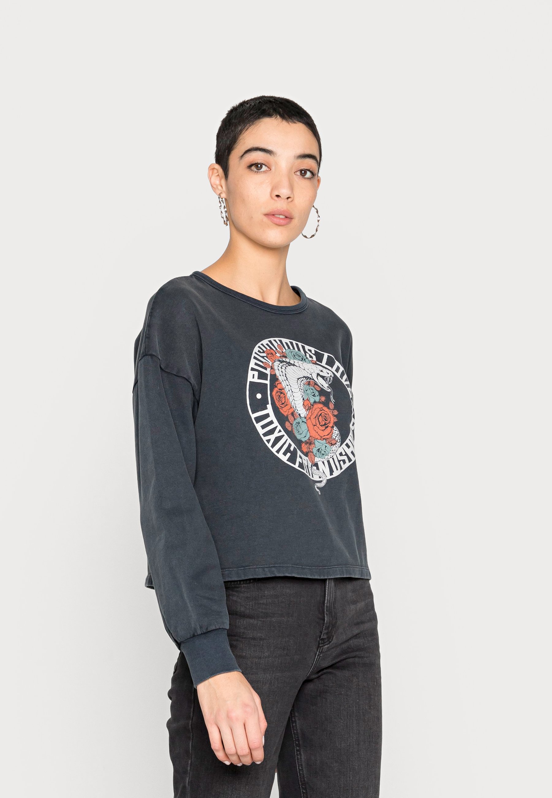 Nike Sportswear CREW - Sudadera - bronze eclipse/white/burdeos - Zalando.es
