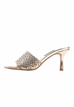 Mules de tacón - gold-coloured