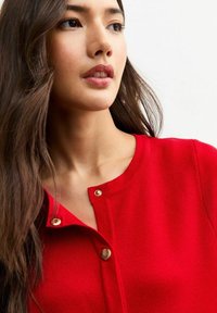 New Look COMPACT KNIT SHORT SLEEVE - Cardigan - red