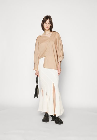 A.W.A.K.E. MODE OFF SHOULDER - Πουκαμίσα με κουμπιά - beige