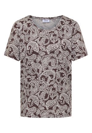 Cecil, T-SHIRT MIT RUNDHALS UND MUSTER - T-shirt con stampa - brown cacao