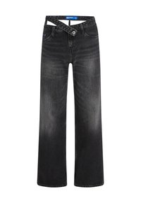 CUT-OUT WAIST RELAXED - Τζιν χαλαρής εφαρμογής - washed black