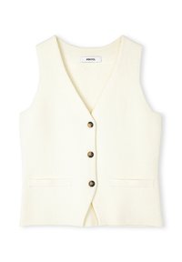 BUTTONED - Chaleco - ecru