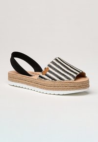 Chamby IBICENCA PALMIRA - Sandalias con plataforma - black/white