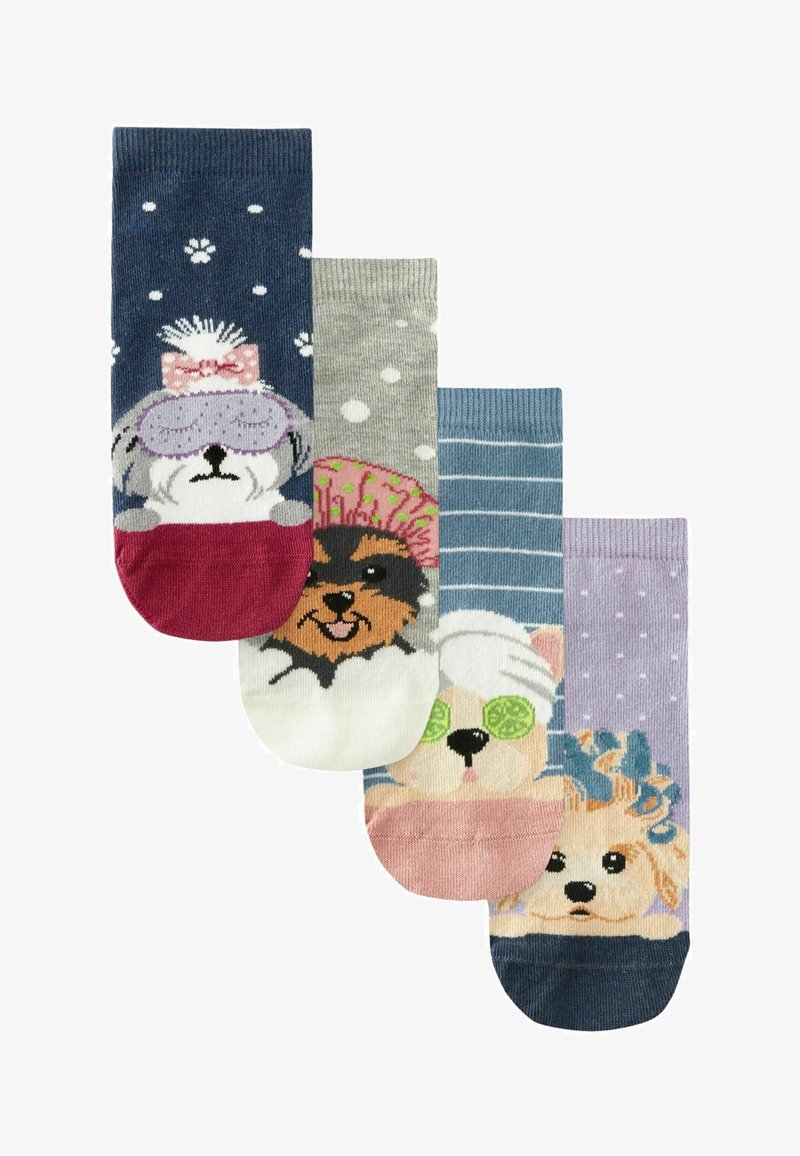 Next SPA 4 PACK - REGULAR FIT - Calzini - grey purple dog