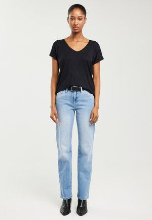 Big Star MYRRA - Sirgete säärtega teksad - mittelblau