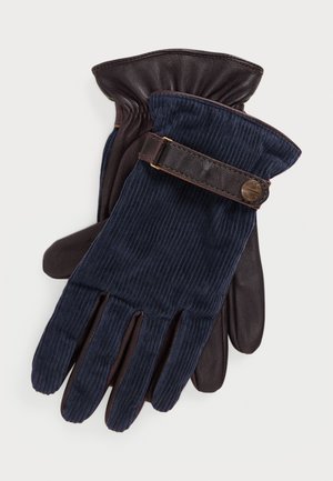 CORDUROY AND SHEEPSKIN INSULATED GLOVES - Handsker - aviator navy