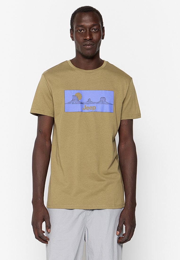 Jeep T-shirt print kaki