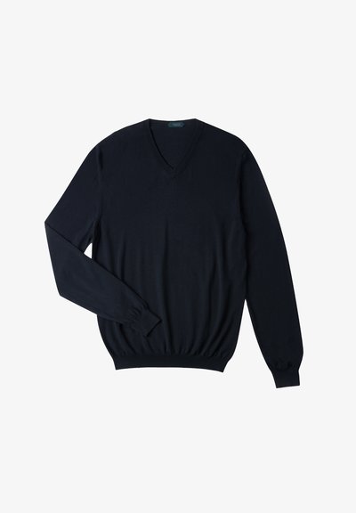 Slowear ZANONE-FLEXWOOL - Strickpullover - blue