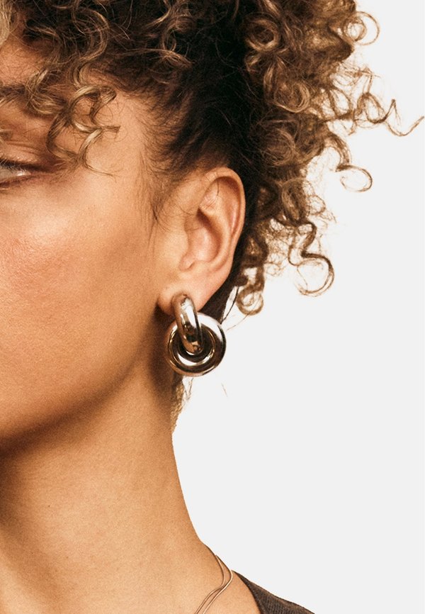 REDONDO STUDS LARGE - Ohrringe - steel