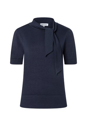 More & More, MORE & MORE FEMININER 1/2 ARM-STRICKPULLOVER, SCHLEIFE - T-shirt imprimé - classic blue