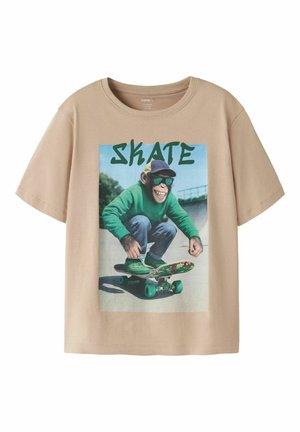Name it, T-SHIRT REGULAR FIT - T-shirt imprimé - sesame