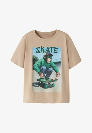 Name it, T-SHIRT REGULAR FIT - T-shirt imprimé - sesame