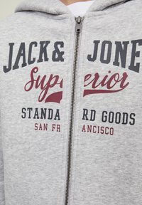 Jack & Jones Junior Felpa con zip - grey