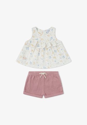 Canada House, CONJ.CORTO 2 PCS/A RUFFLES SET - Pantalones deportivos - crudo