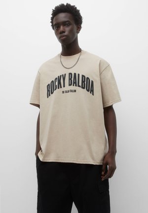 ROCKY BALBOA - T-shirt med print - beige