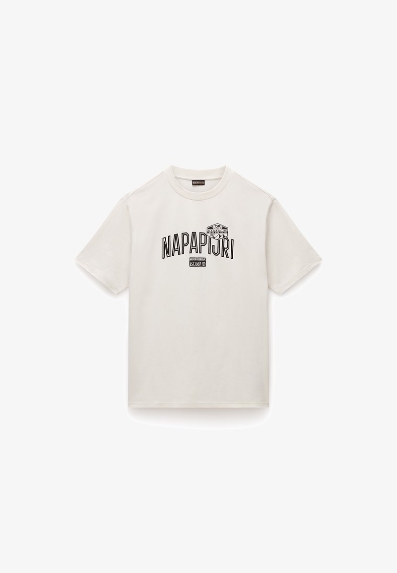 Napapijri FUNES - T-shirts med print - beige
