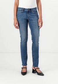TOM TAILOR TTLENE SLIM - Vaqueros slim fit - clean mid stone blue denim