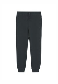 Sorte sweatpants lavet af en bomuldsblanding, med et elastisk taljebånd og snor, tapered manchetter og en lille logo detalje.