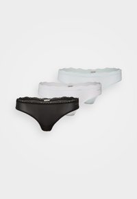 THONG 3 PACK STRETCH - Tange - black/white/moonlight jade