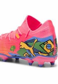 Puma X NEYMAR JR FUTURE 7 MATCH  - Chaussures de football pour terrain sec - sunset glow black sun stream green bluemazing