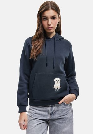 DOG EMBROIDERED - Felpa con cappuccio - anthracite