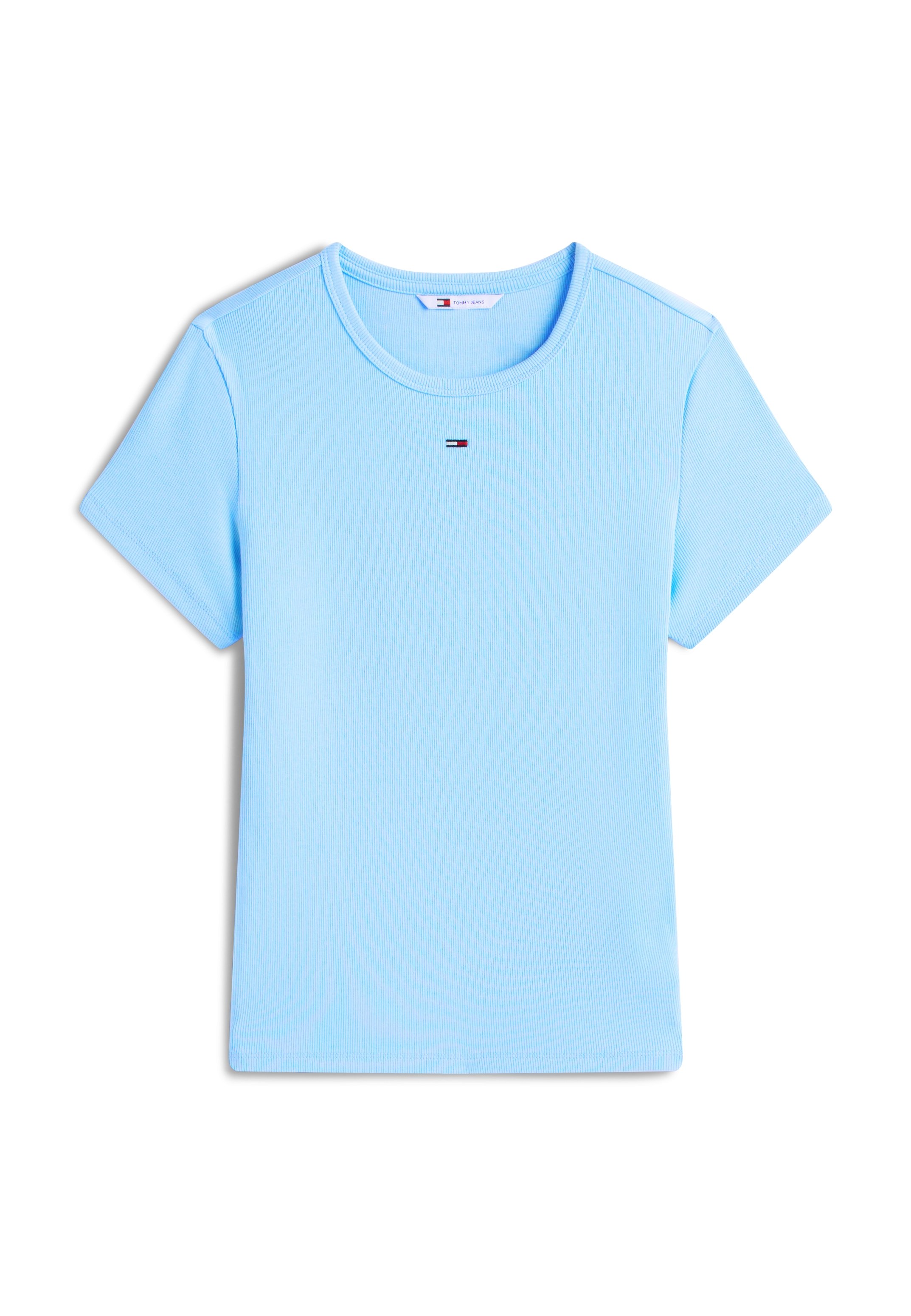 Tommy Jeans SLIM FIT - Triko s potiskem - light powdery blue