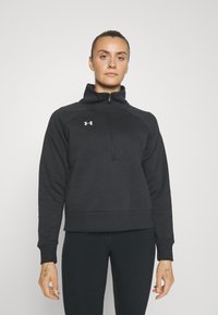Under Armour - RIVAL FLEECE - Mikina - black/white Miniatura obrázku 1