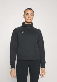 Under Armour - RIVAL - Sweatshirt - black/white Miniatyrbilde 1