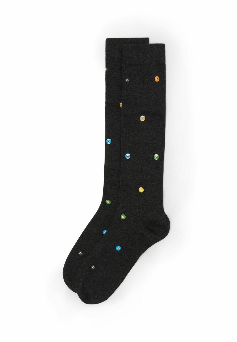 Calzedonia Kniestrümpfe - dunkelgrau grigio antracite stampa biliar