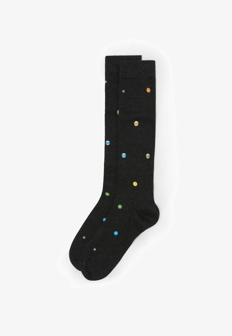 Calzedonia Kniestrümpfe - dunkelgrau grigio antracite stampa biliar
