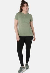 ASICS ROAD SEAMLESS SS - Sportovní tričko - monument blue whisper green