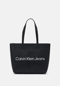 SCULPTED SHOPPER MONO - Shopping bag - black