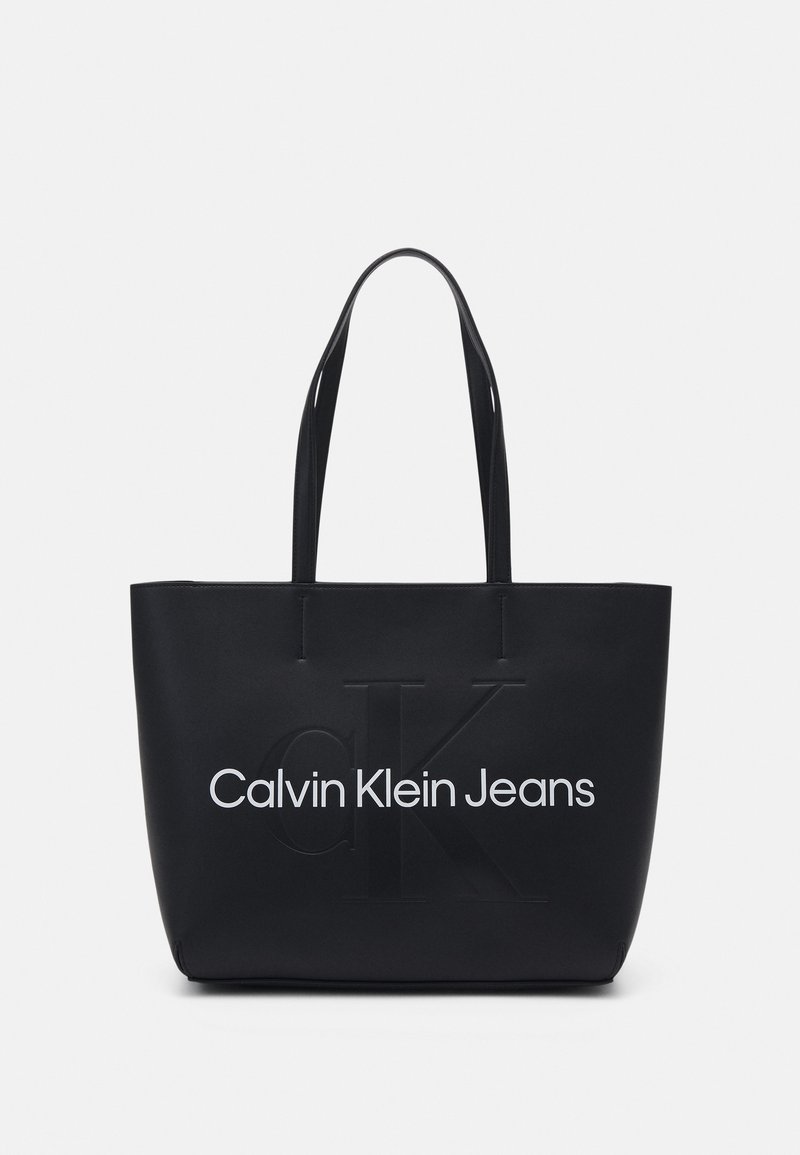 Calvin Klein Jeans - SCULPTED SHOPPER MONO - Tote bag - black, Enlarge