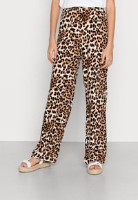 Vero Moda VMSIMPLY EASY WIDE PANT - Calças - tan/liv