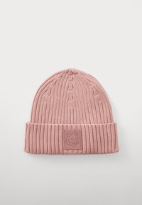 BOLD FOX HEAD PATCH BEANIE - Bonnet - raspberry