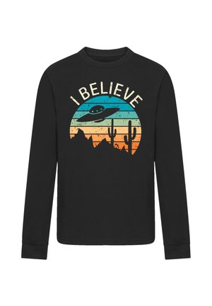 I BELIEVE UFO ALIEN SUNSET - Long sleeved top - schwarz