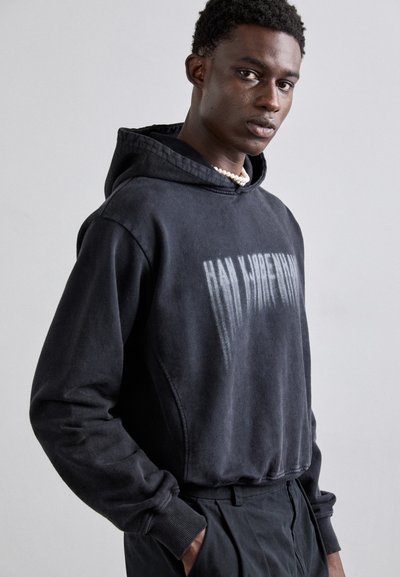 Han Kjøbenhavn FADED LOGO OVERSIZED HOODIE - Hoodie - black