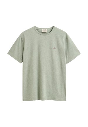GANT, REG SHIELD  - Lihtne T-särk - soft green melange