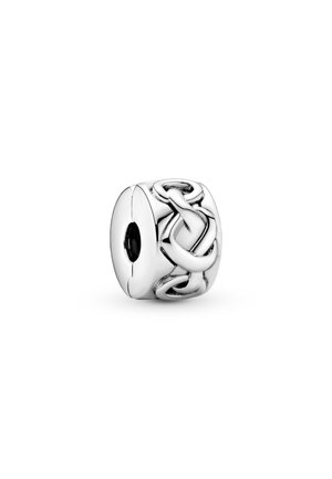 KNOTTED HEARTS CLIP  - Adorno - silver coloured