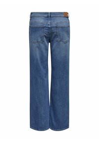 Lange, brede spijkerbroek gemaakt van denim. Kenmerken zijn een middellange taille, twee achterzakken en een leren label op de tailleband.