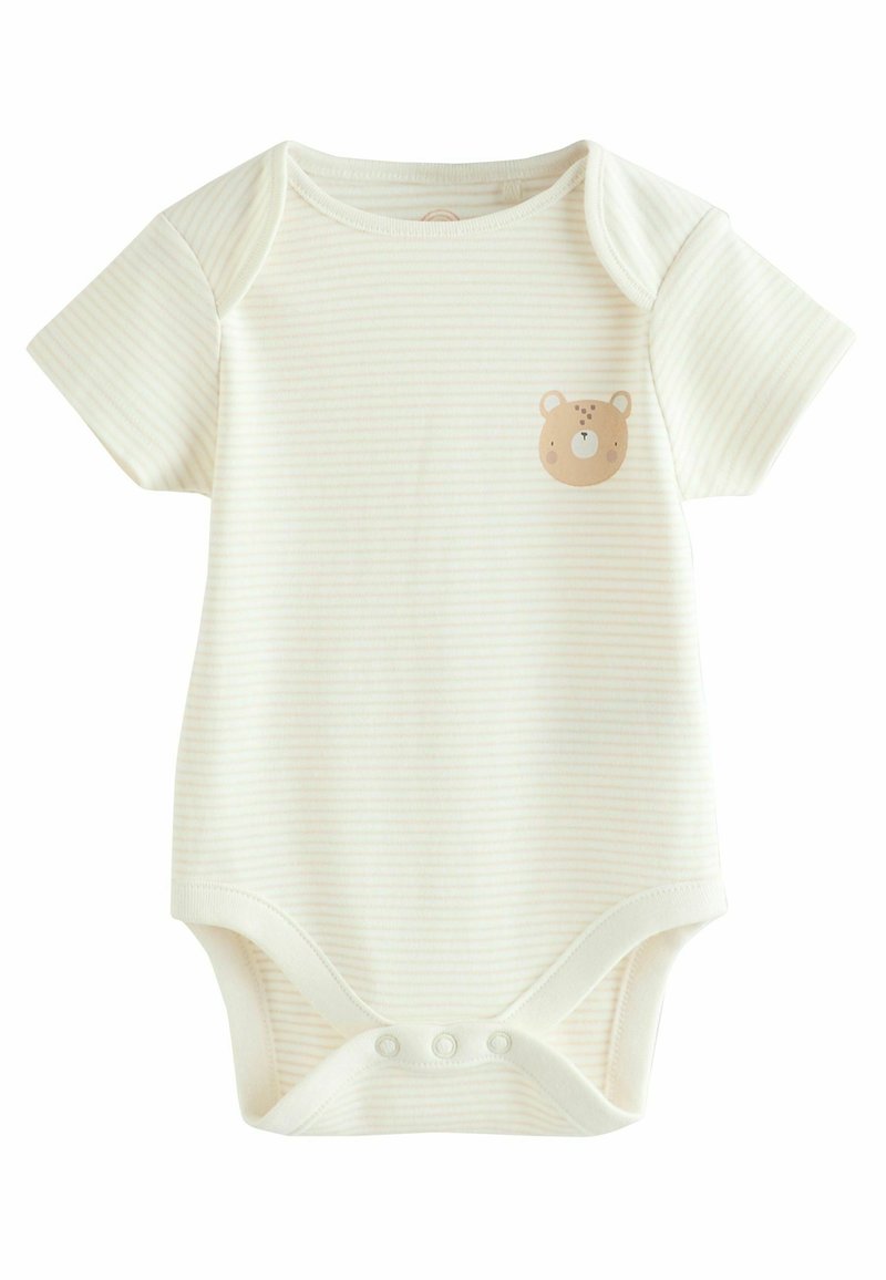 Next Confezione Da 5 Body Manica Lunga Per Neonati - Cotone Morbidissimo, Colori Neutri, Pratico Collo A Busta. Perfetti Per L'Uso Quotidiano, Taglia 1 Mese. - 3