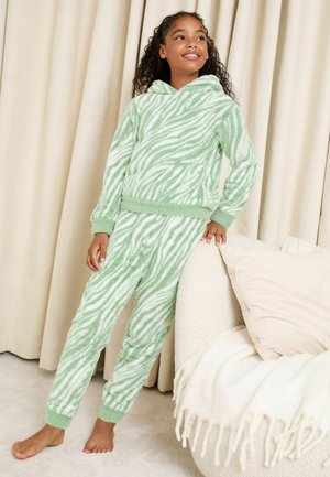 Lipsy, REGULAR FIT - SOFT TOUCH ZEBRATWOSIE PYJAMAS  SET - Pidžaamakomplekt - green white