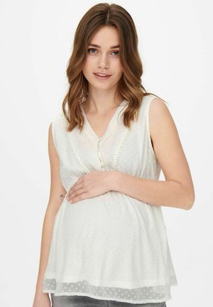 MAMA ÄRMELLOS - Blouse - white