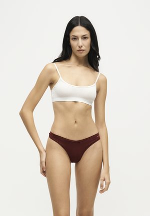 Organic Basics, FLEX THONG 3 PACK - String - cranberry/rose wood/black