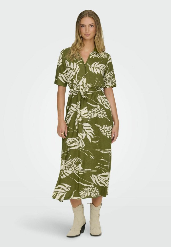 JDYSTAR MIDI - Blusenkleid - avocado