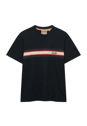 Superdry & Co, SUPERDRY OUTDOOR STRIPE LOGO RELAXED T-SHIRT.. - T-Shirt print - phantom black marl