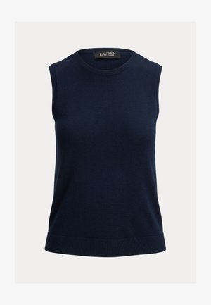 Lauren Ralph Lauren, SLEEVELESS CREWNECK SWEATER - Striktrøje - lauren navy